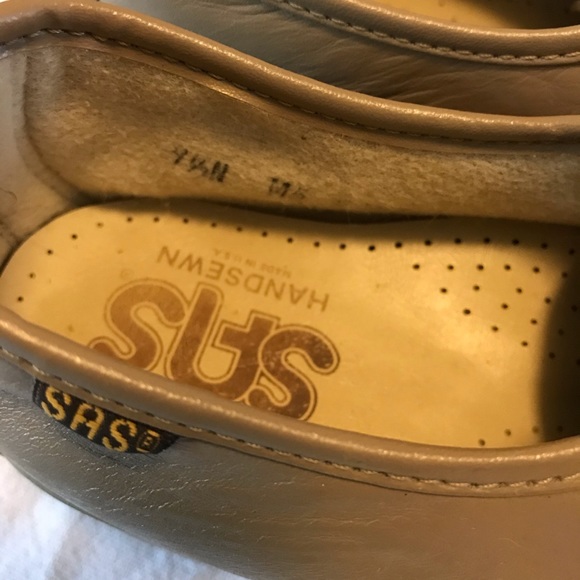 SAS Genuine Handsewn Beige Comfort Shoes 9.5 N - Picture 3 of 6